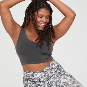 SEEKING/ISO: OFFLINE by Aerie Real Me Keyhole Back Longline Sports Bra, XS
